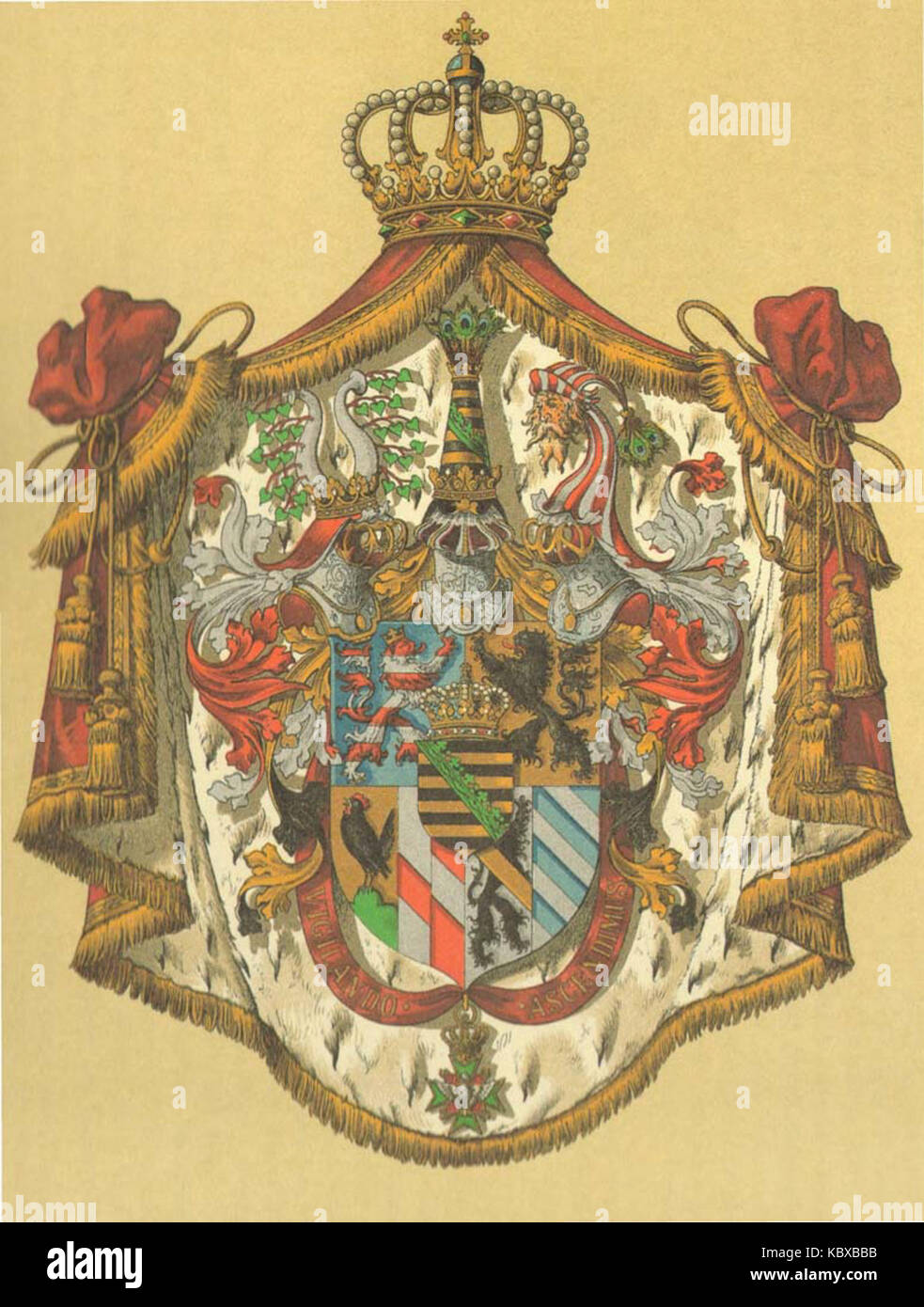 Wappen Deutsches Reich   Grossherzogtum Sachsen Weimar Eisenach Stock Photo