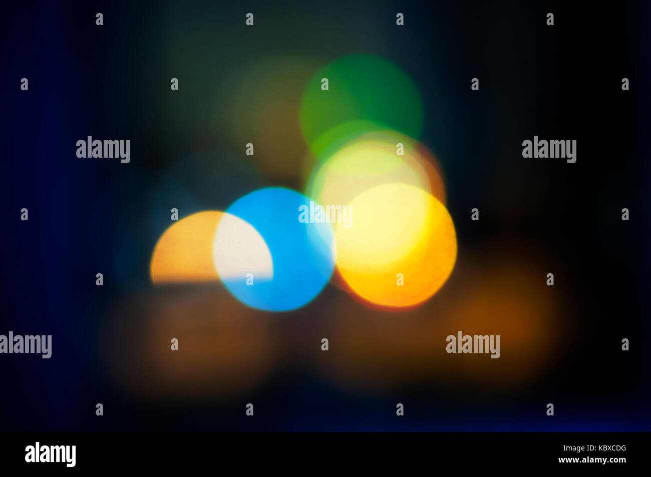 An abstract picture of bokeh lens blur of lights. Stock Photo
