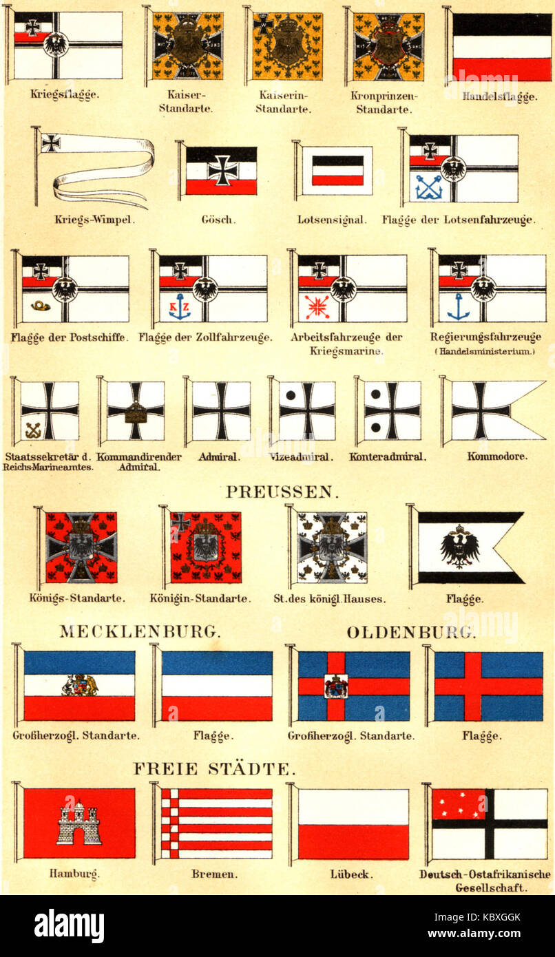 Flaggen Deutsches Reich Bd1 Stock Photo
