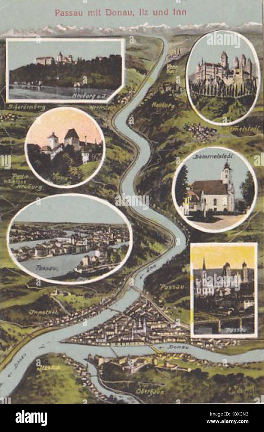 Map of passau hi-res stock photography and images - Alamy