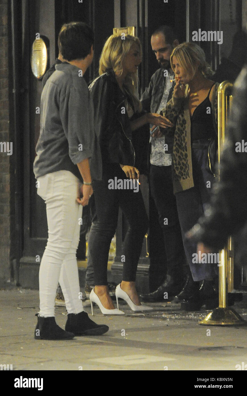 Lottie Moss and Jess Woodley enjoy a night out at Mahiki with friends