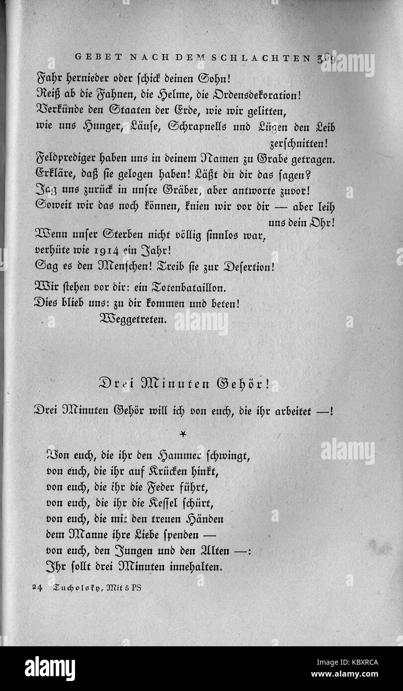 Tucholsky Mit 5 PS 369 Stock Photo Alamy Tucholsky mit 5 ps 369 stock photo alamy