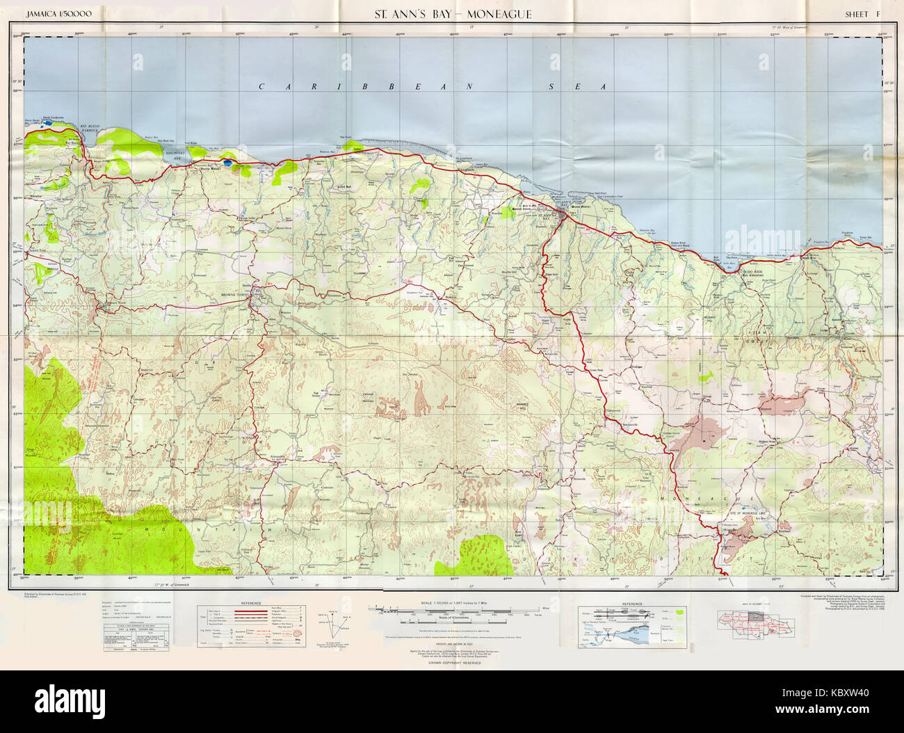 Jamaica map hi-res stock photography and images - Alamy
