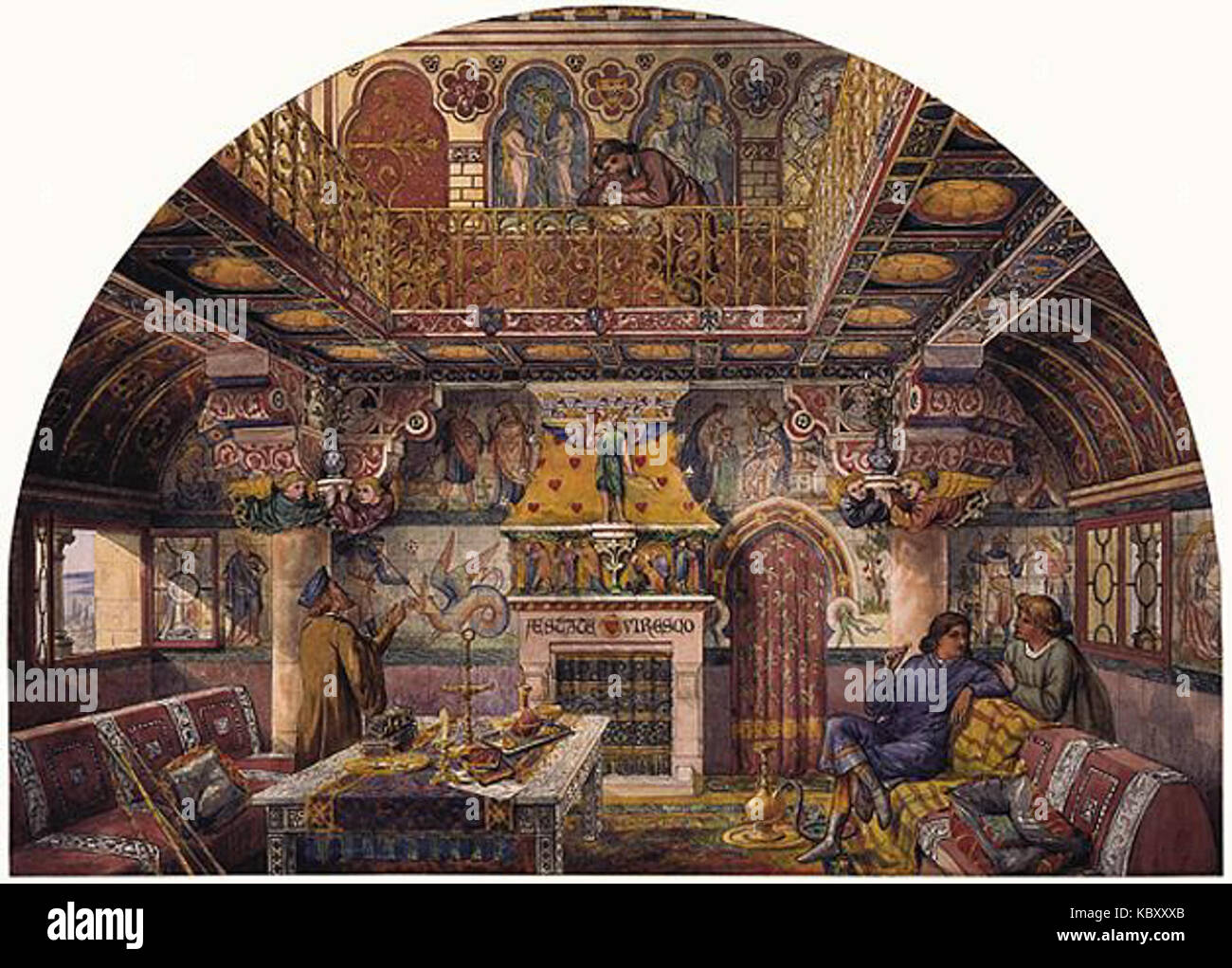 Design For The Summer Smoking Room At Cardiff Castle Stock Photo