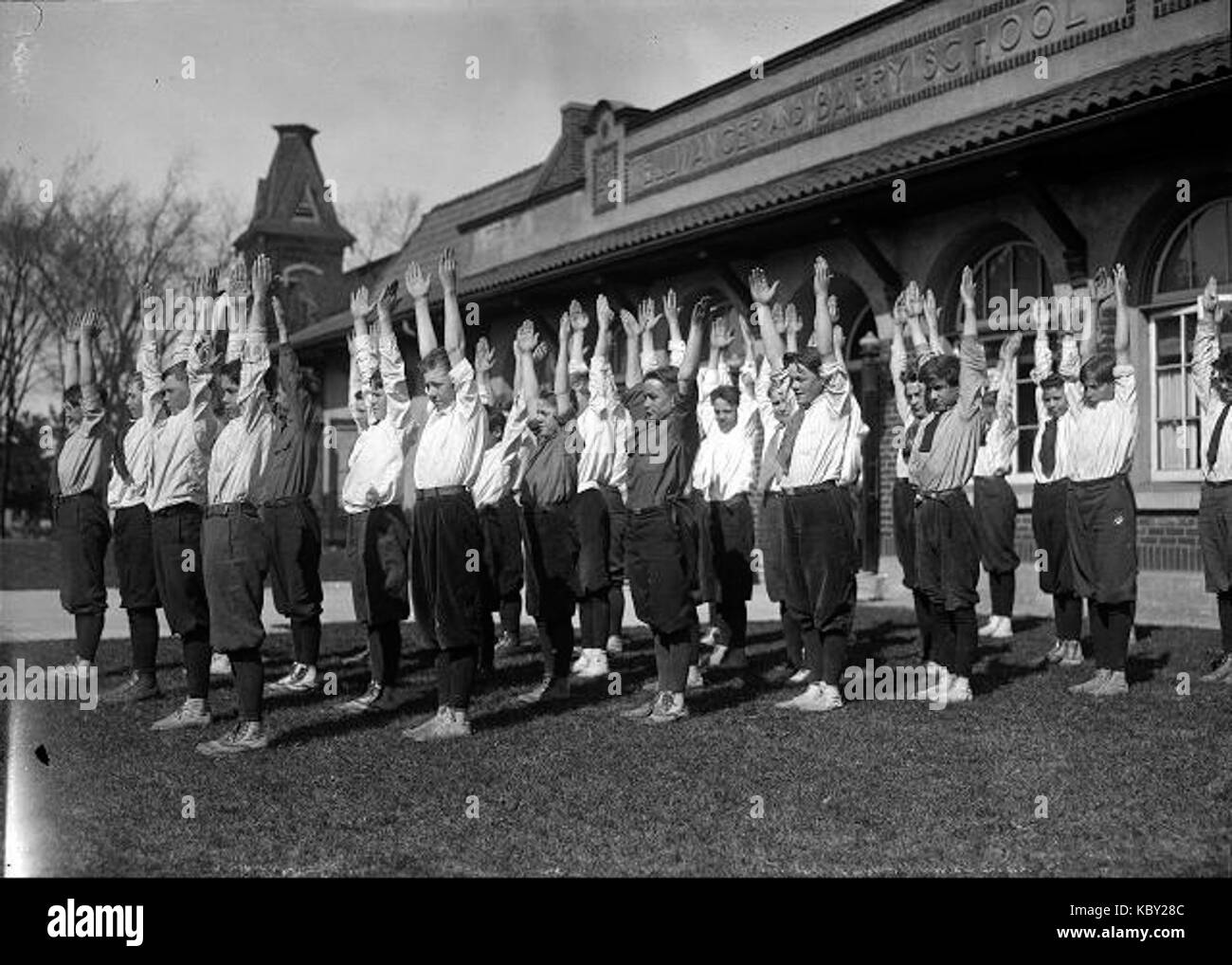 Rochester NY School 24 students demonstrating exercises Stock Photo Alamy