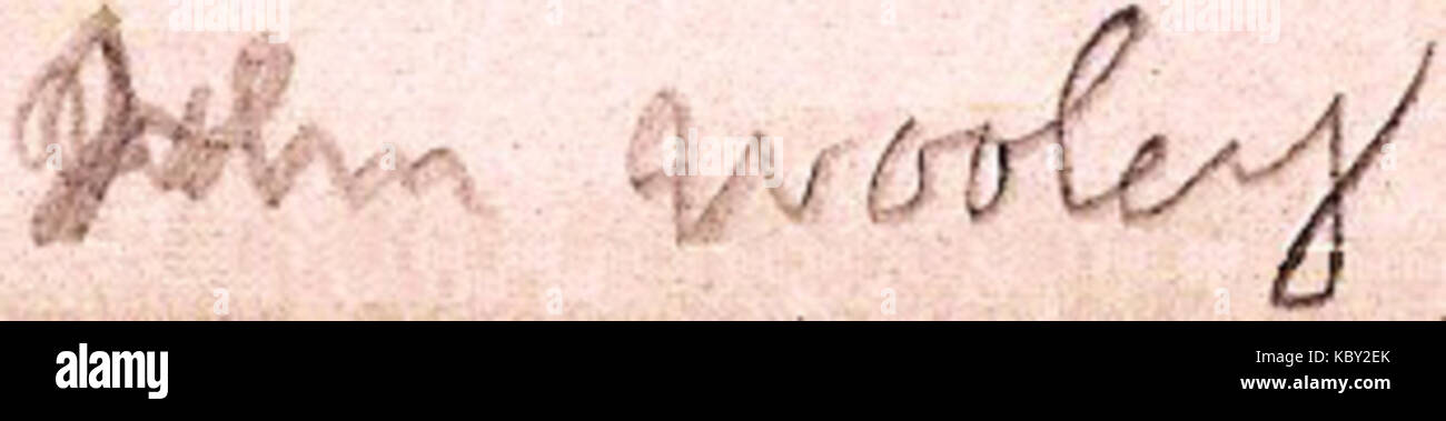 John W. Woolley signature Stock Photo Alamy
