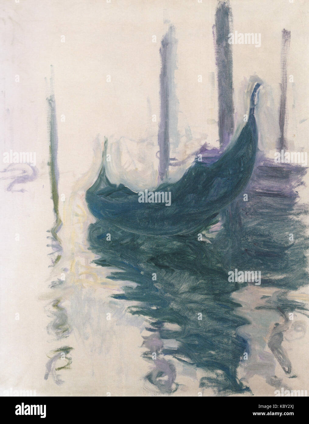 Gondola in Venice 1908 Claude Monet Stock Photo