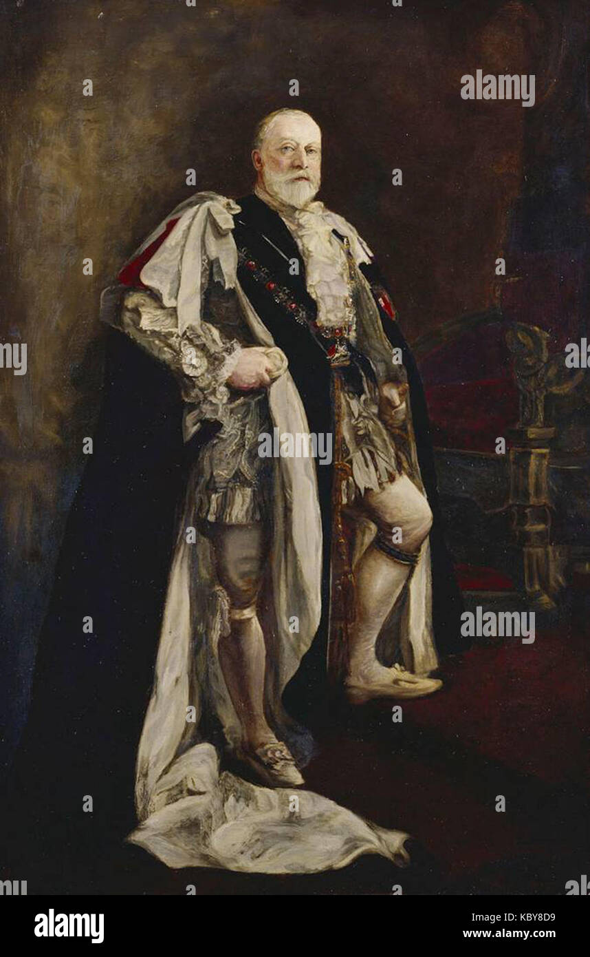 King Edward VII in Garter Ceremonial Robes Stock Photo Alamy