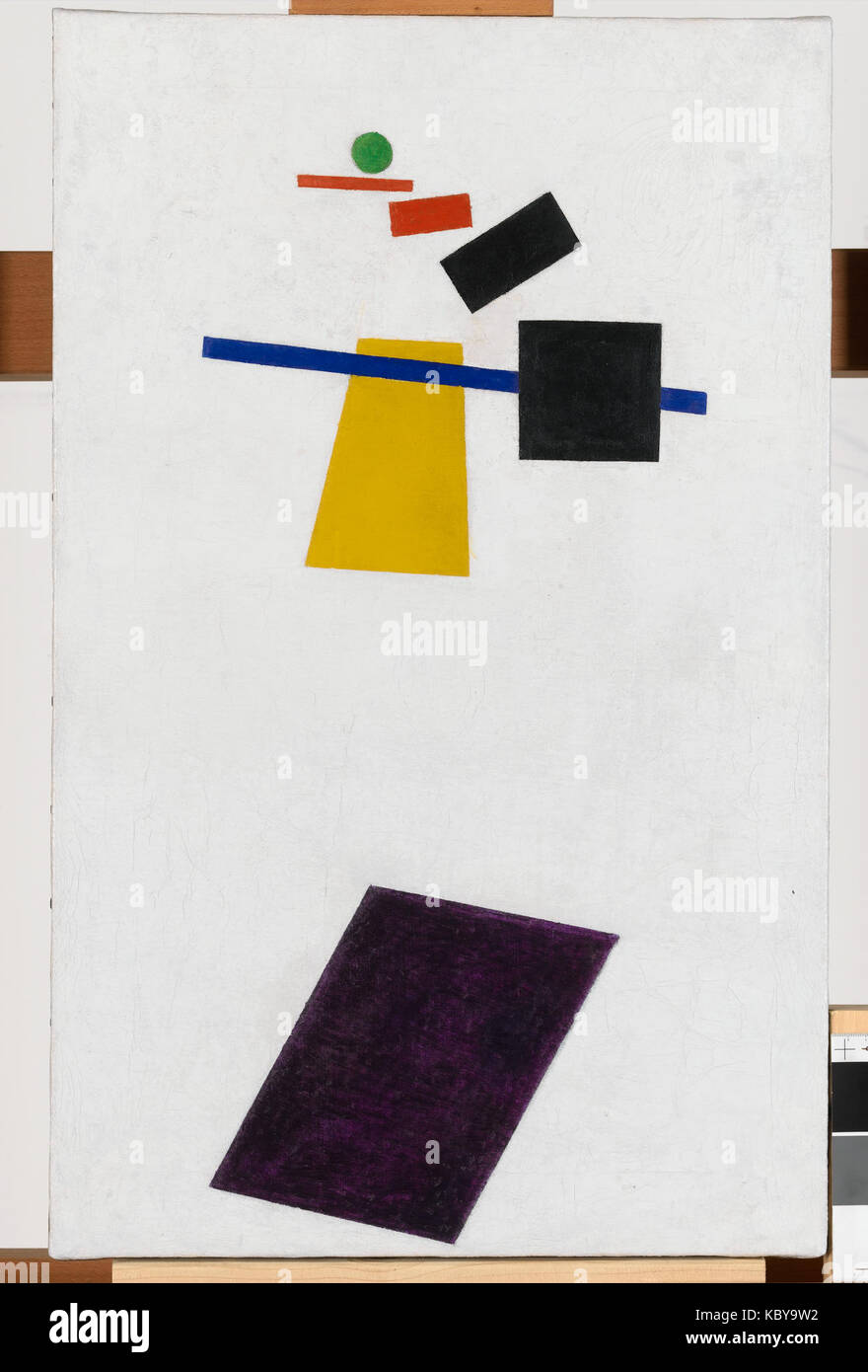 Suprematism. Soccer Player in the Fourth Dimension Stock Photo