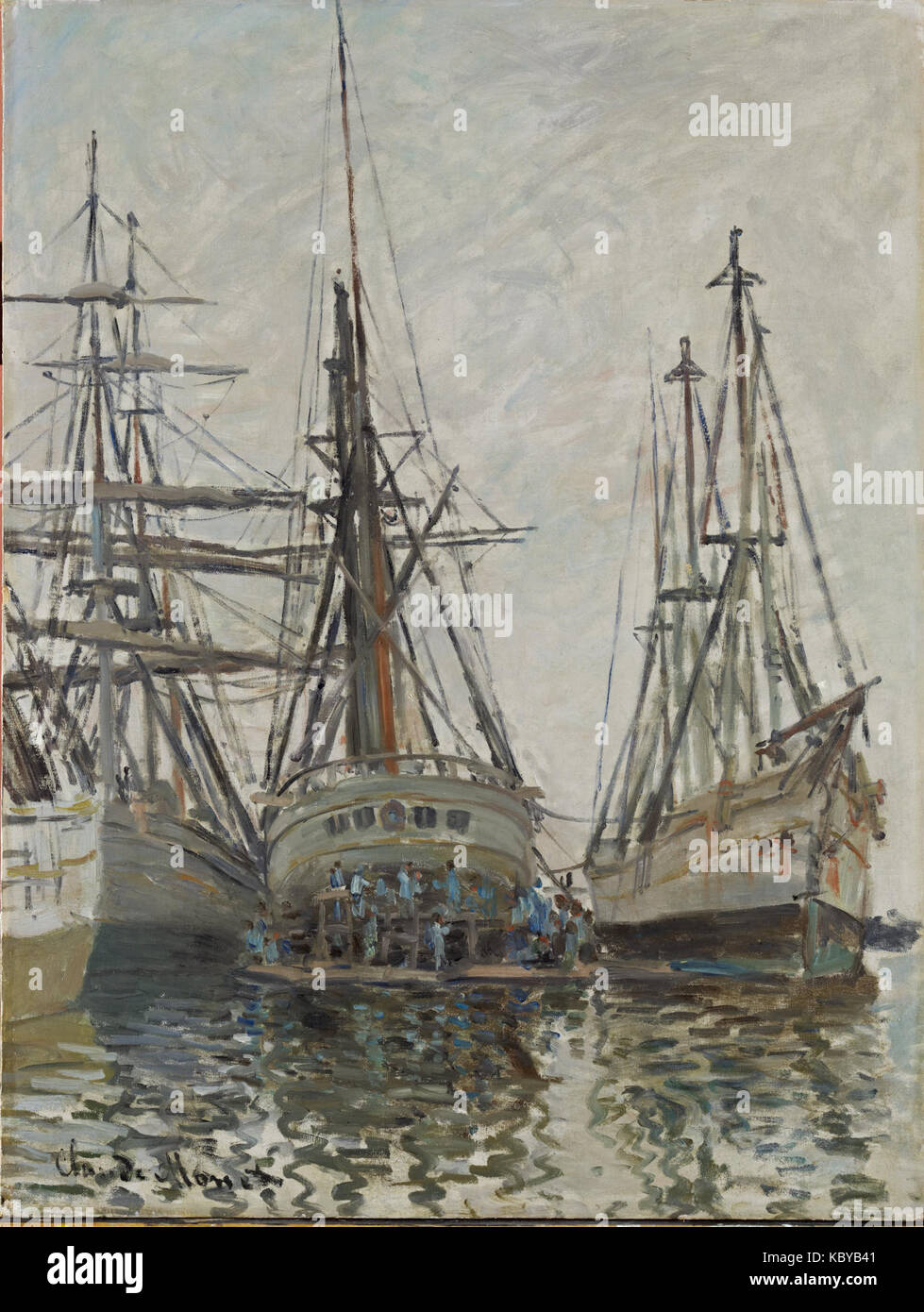 Claude Monet   Bateaux dans un port Stock Photo