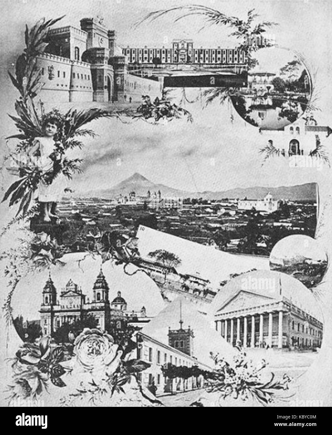 1896 Guatemala collage Stock Photo