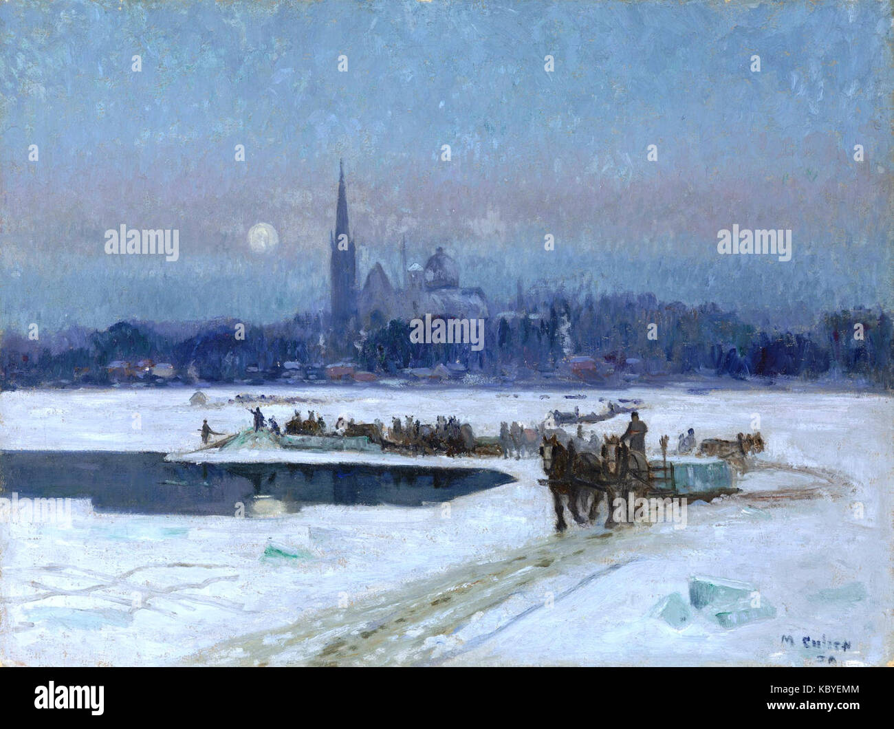Maurice Cullen Ice cutters, Longueuil Stock Photo Alamy