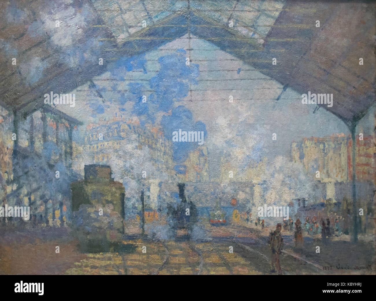 La Gare Saint Lazare Claude Stock Photo Alamy