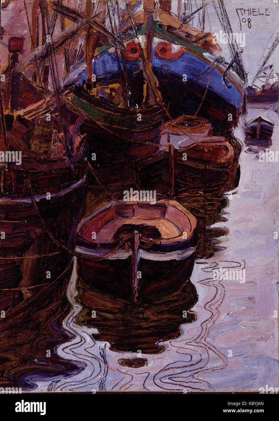 Lais Puzzle: 'Segelschiffe Im Hafen Von Triest' Von Egon Schiele - 1000 Teile Kunstdruck-Puzzle Für Erwachsene