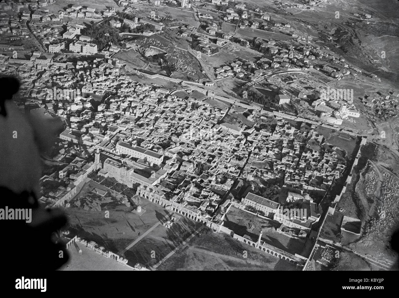 Walter Mittelholzer. Jerusalem. 1934 Stock Photo - Alamy