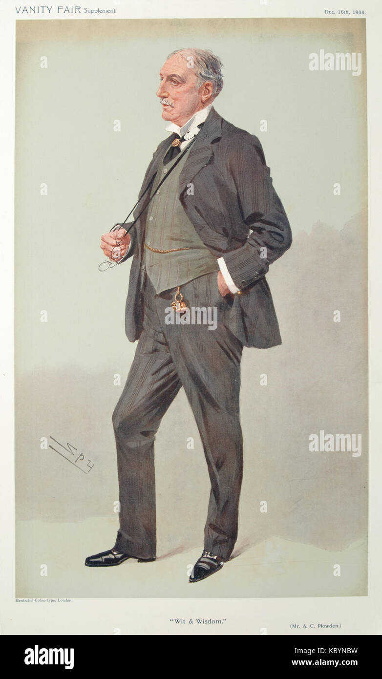 Alfred Chichele Plowden Vanity Fair 16 December 1908 Stock Photo