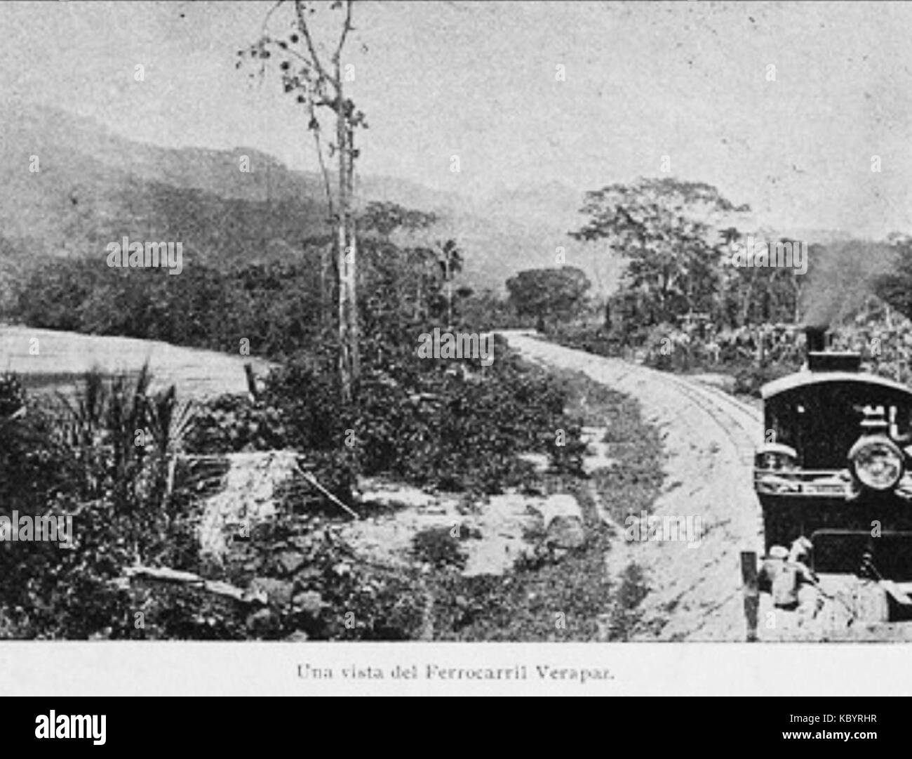 La Locomotora 1906 Ferrocarril Verapaz Stock Photo