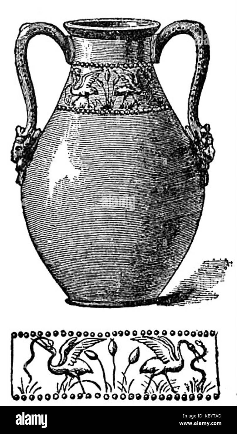EB1911 Plate   Greek Silver Vase (3rd century B.C.) Stock Photo