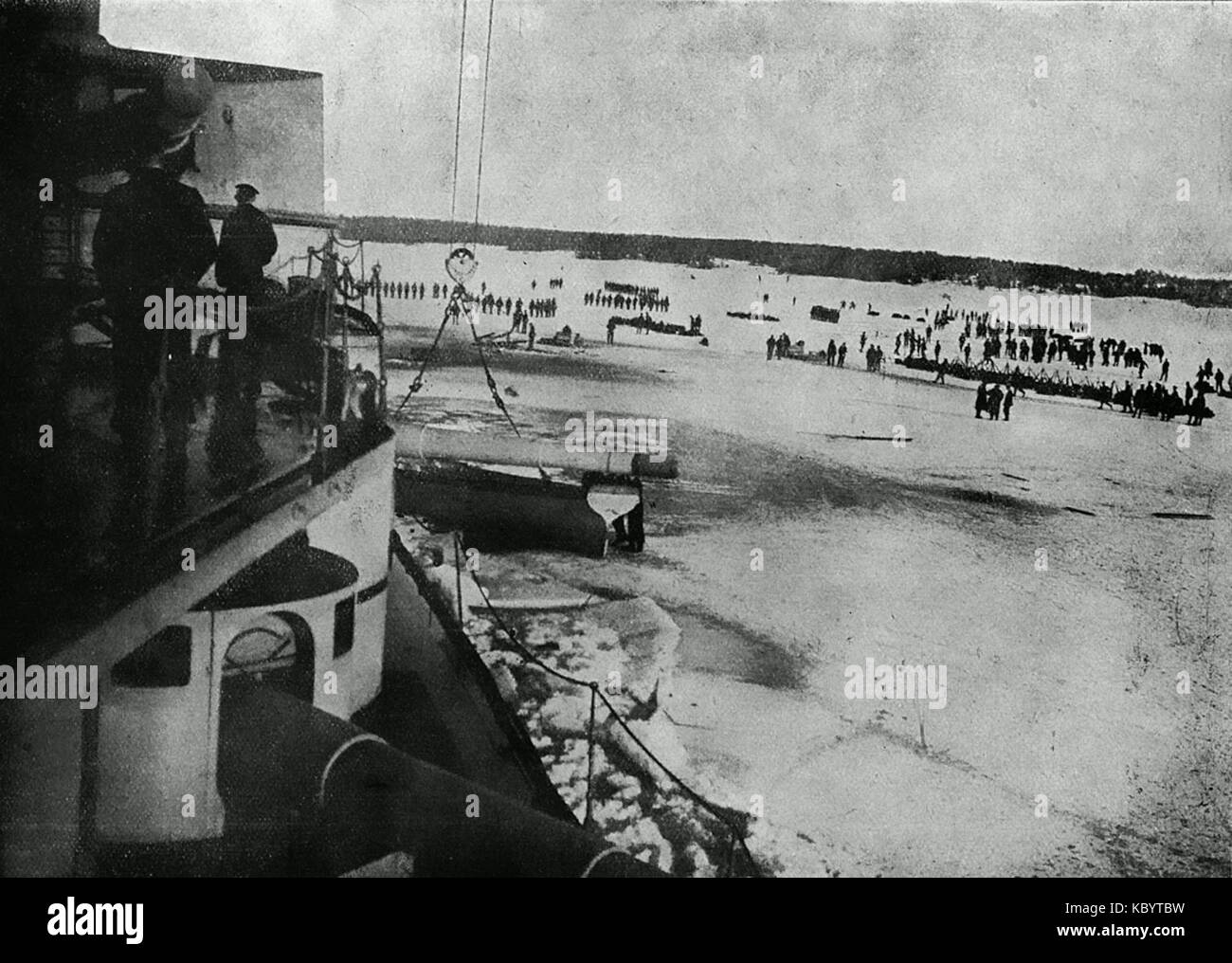 Abtransport von den Alandinsel 1918 Stock Photo