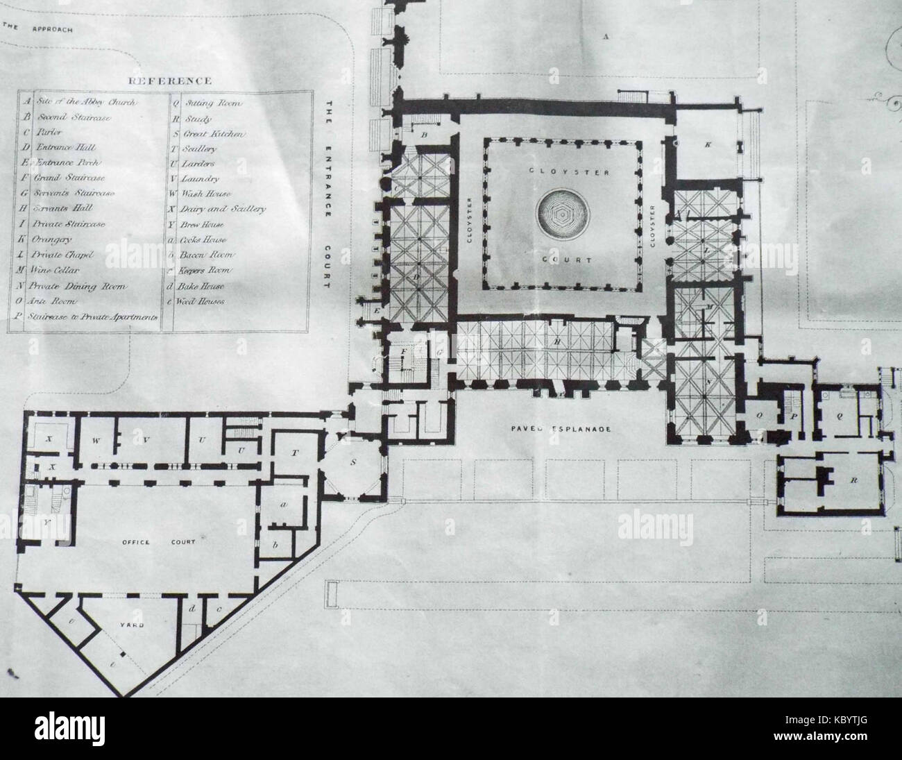 Abbey plan drawing hires stock photography and images Alamy