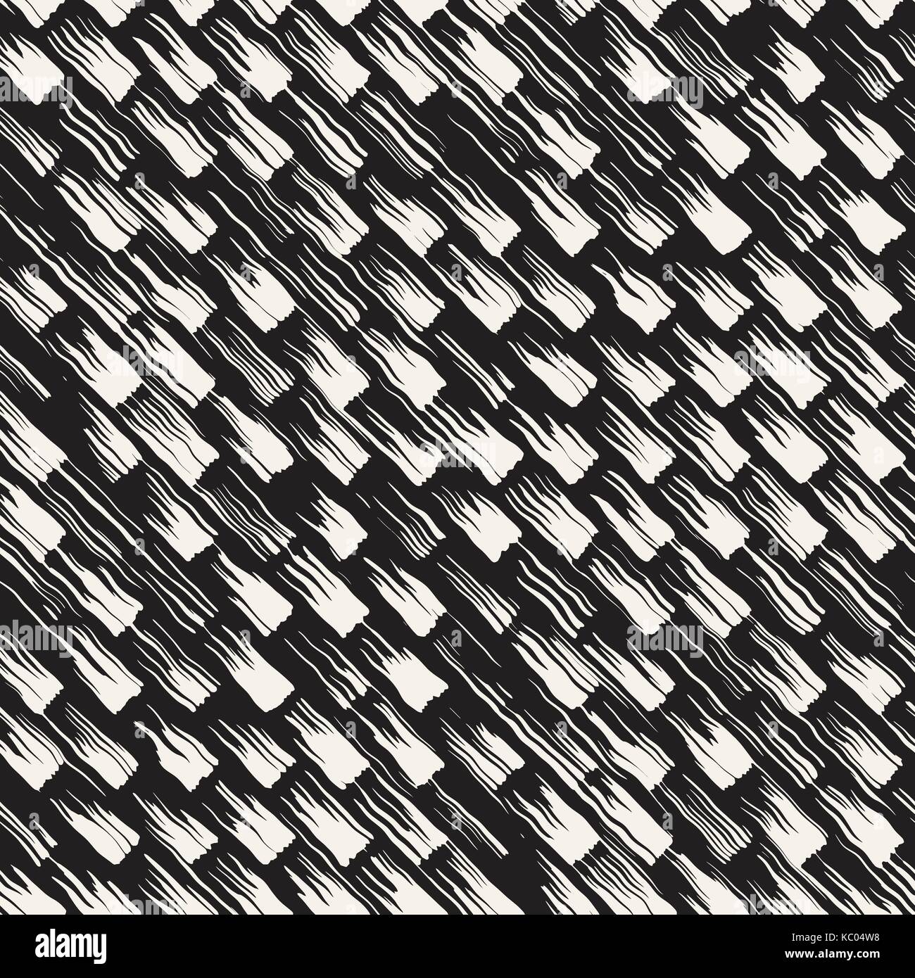 Vector seamless pattern with stripes and strokes. Black and white ...