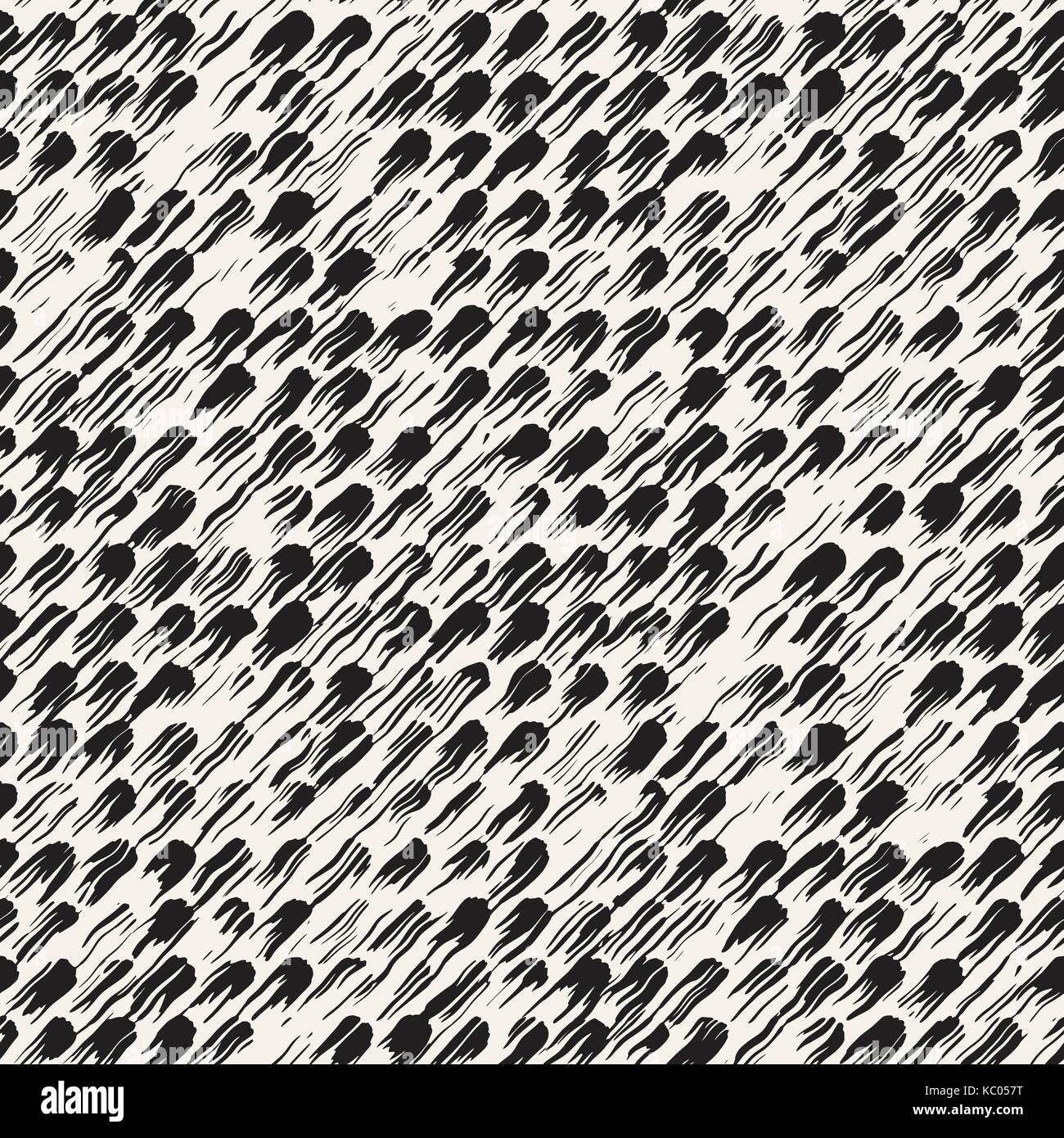 Vector seamless pattern with stripes and strokes. Black and white ...
