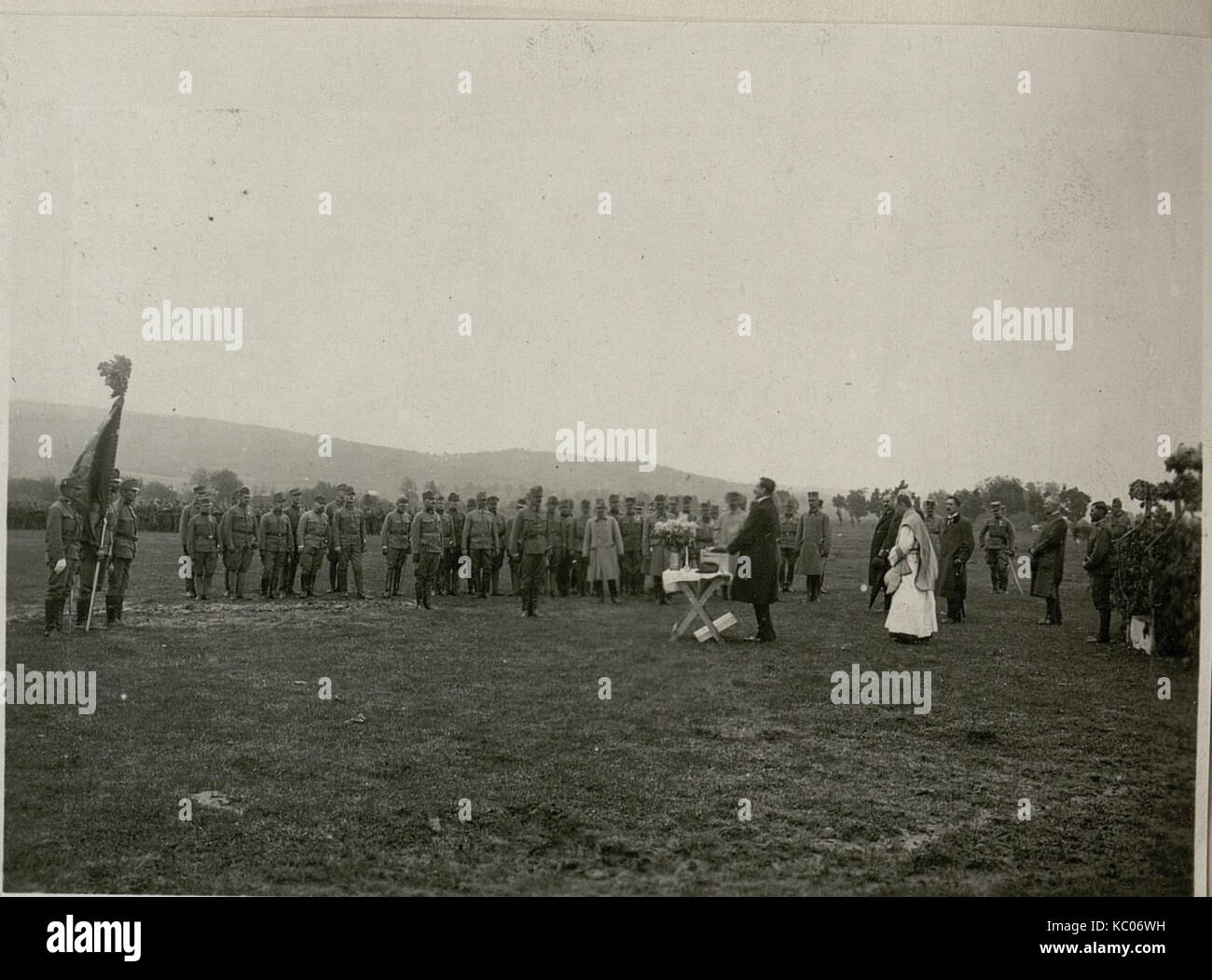 This image commemorates the flag consecration (Fahnenweihe) of the 93rd ...
