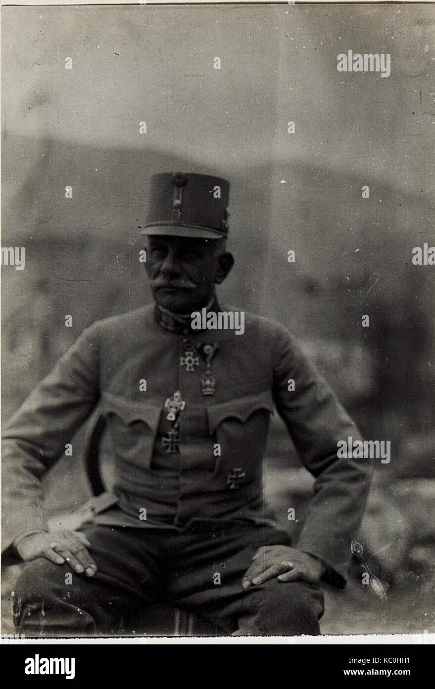 General der Infanterie Roth, Kommandant des alten 14. Korps in Bruneck, Ende November 1915. (BildID 15579741) Stock Photo