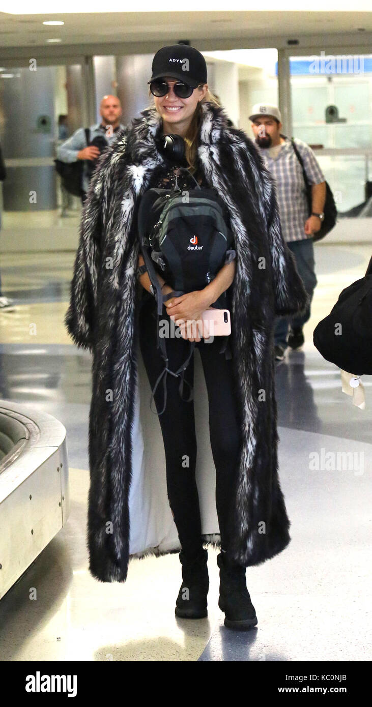 Josephine Skriver and Jasmine Tookes arrive at Los Angeles