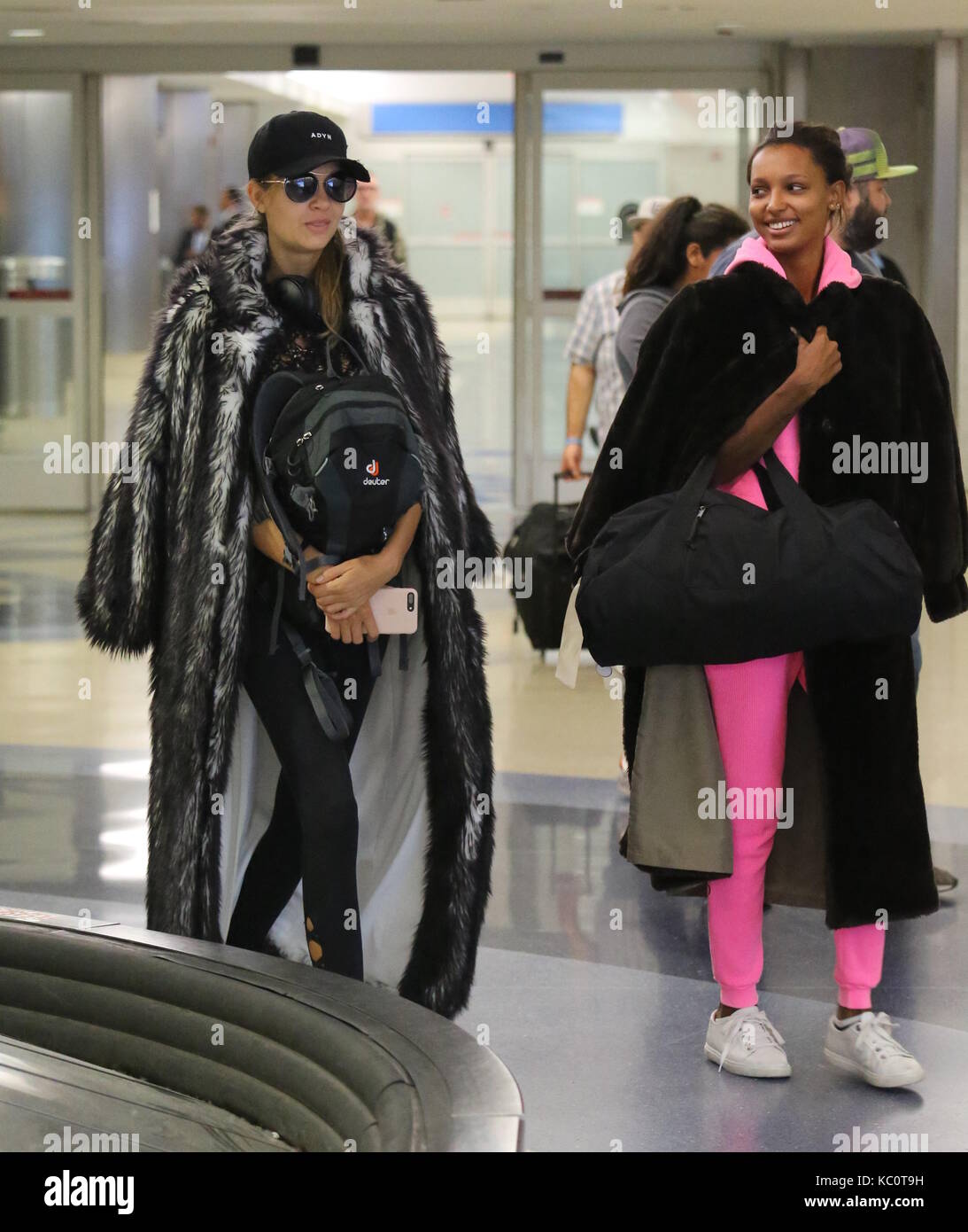 Josephine Skriver and Jasmine Tookes arrive at Los Angeles