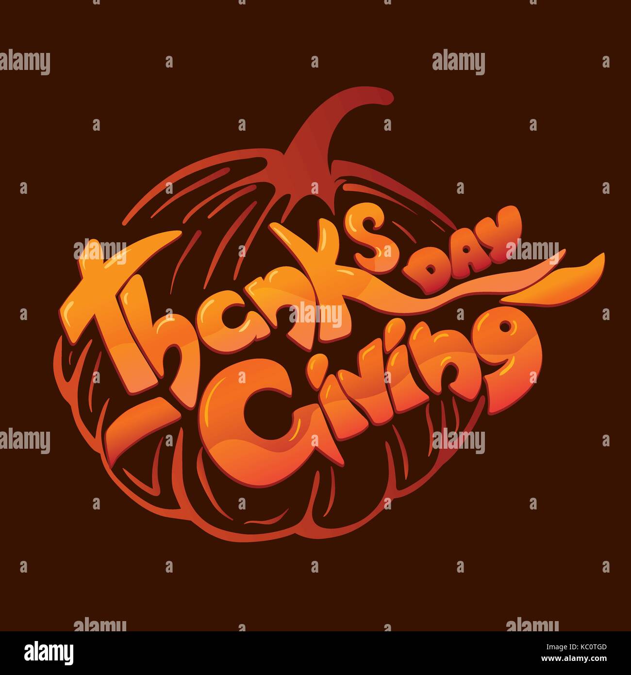 Thanksgiving day lettering greeting card Stock Vector Image & Art - Alamy