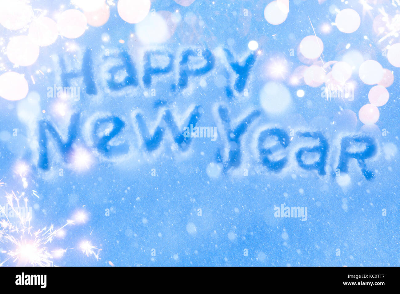 art Happy New Year lettering Greeting Card Stock Photo - Alamy