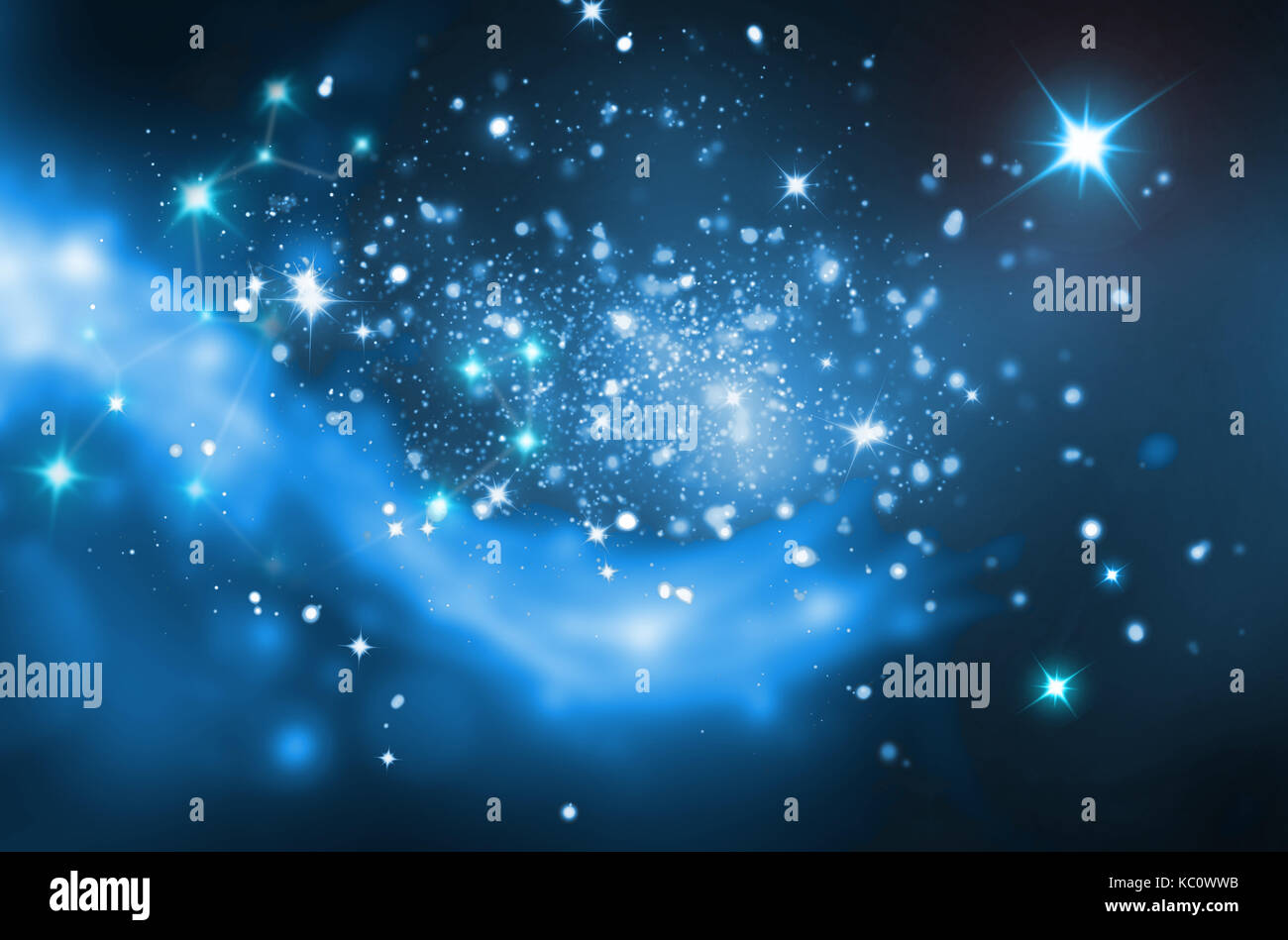 stars deep space blue background Stock Photo