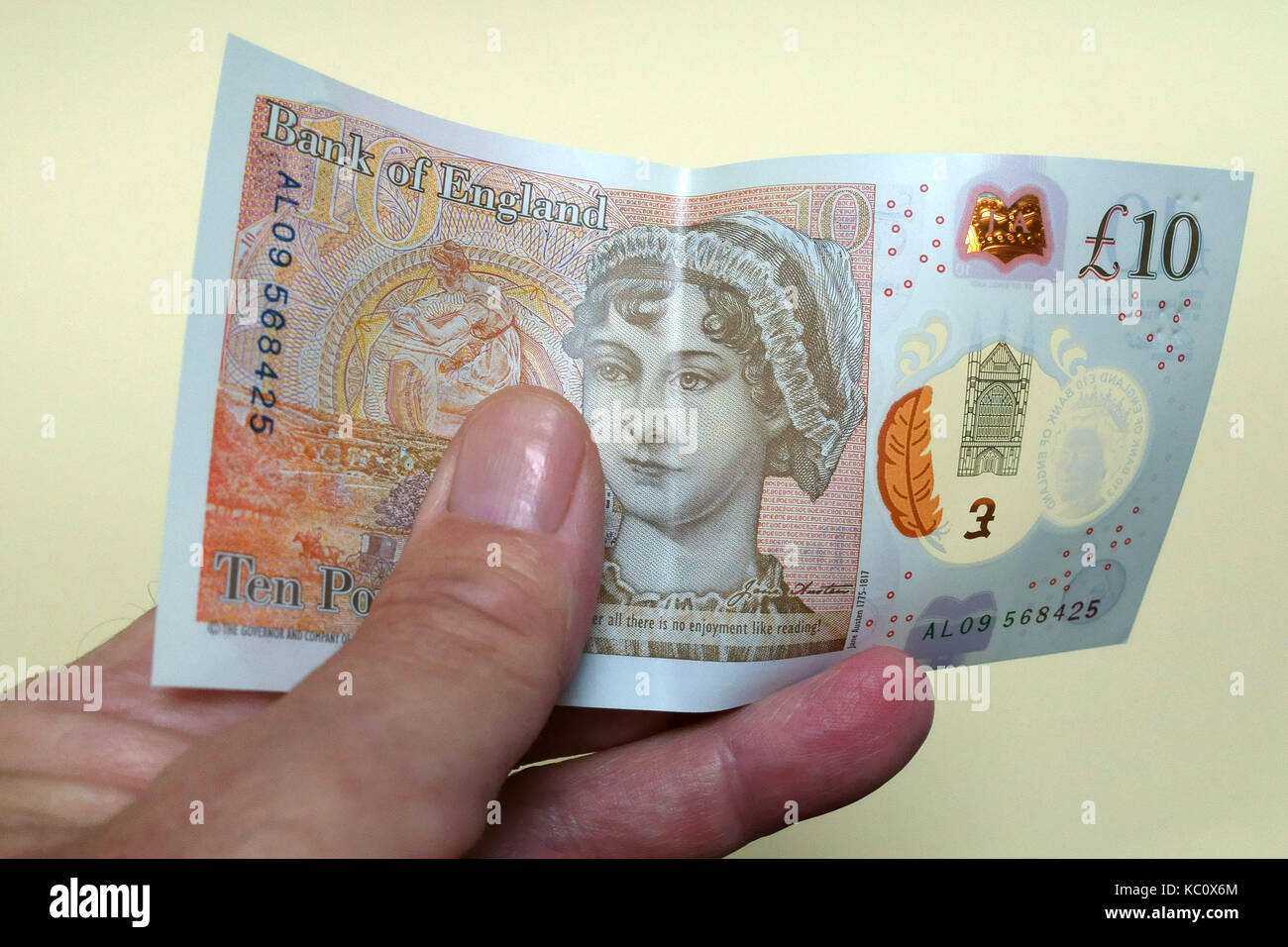 New polymer £10 banknote introduced in September 2017 Stock Photo