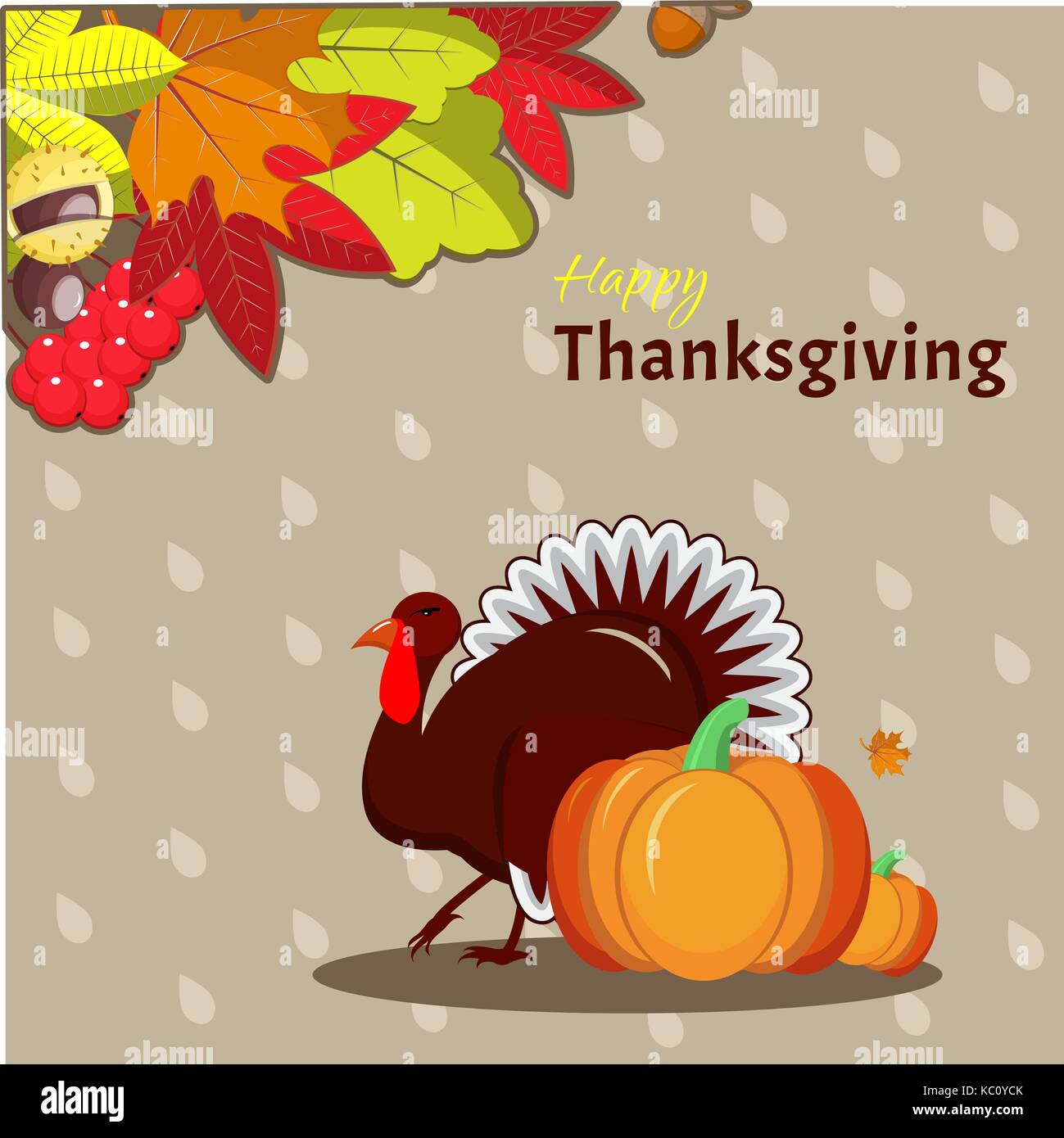 Greeting card template for Thanksgiving Day Stock Vector Image & Art ...
