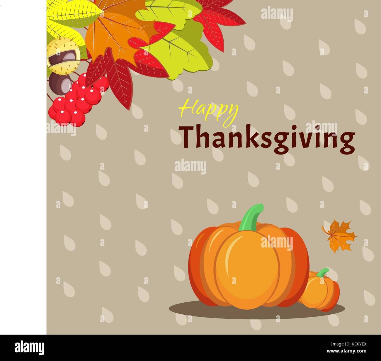 Greeting card template for Thanksgiving Day Stock Vector Image & Art ...