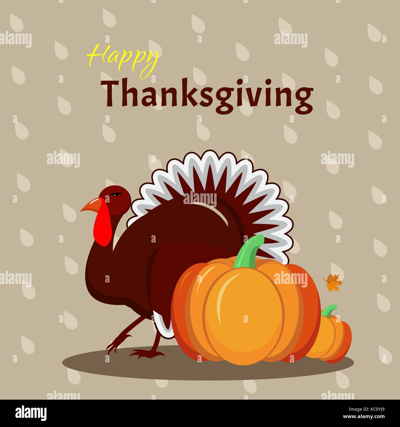 Greeting card template for Thanksgiving Day Stock Vector Image & Art ...