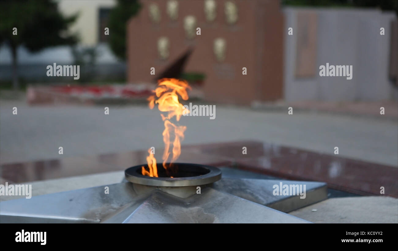 Eternal Flame - symbol of victory in World War II. Burning eternal ...