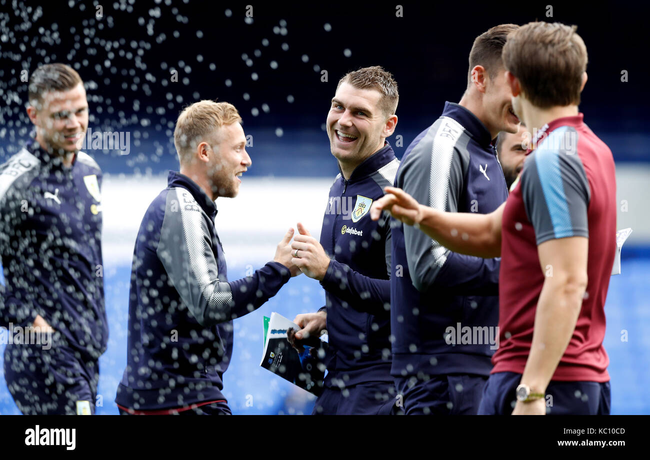 Sam Goodison Burnley's Sam Vokes before the Premier League match at Goodison Park ...
