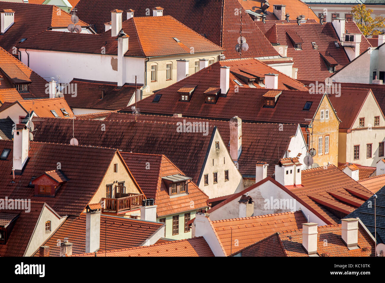 Roofs of Cesky Krumlov Stock Photo