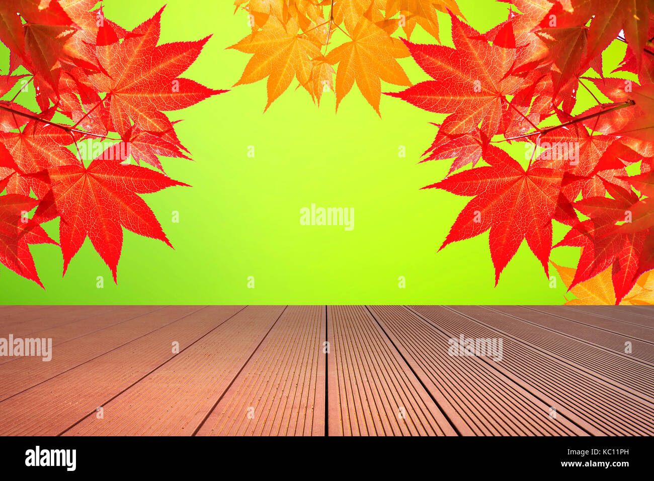 Dry leaf leaves wooden floor hi-res stock photography and images - Alamy
