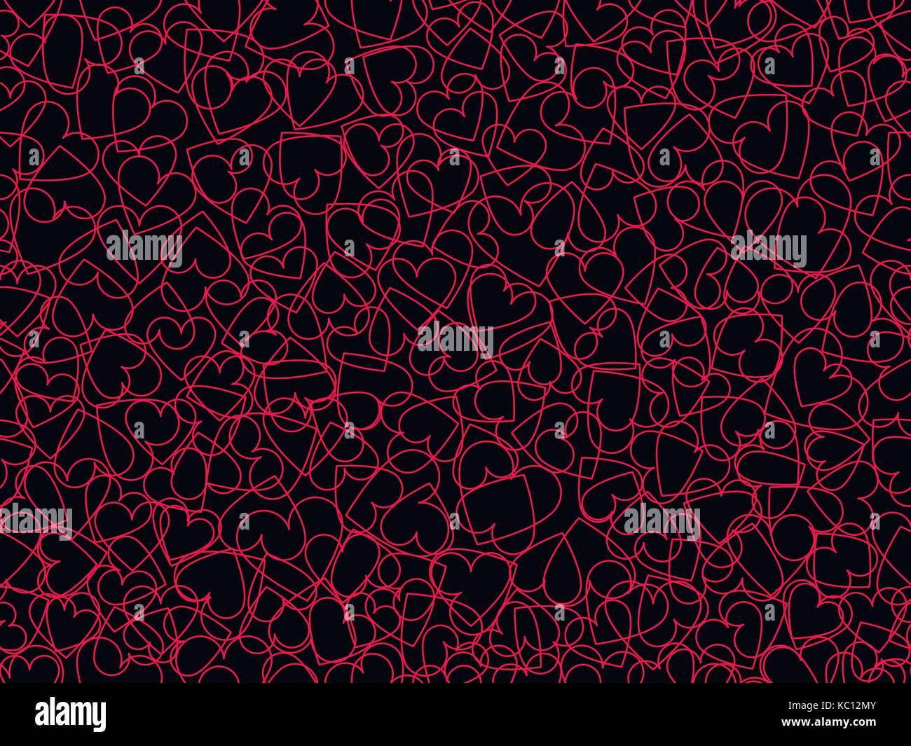 Seamless pattern with hearts for Valentine's Day. Vector illustration ...