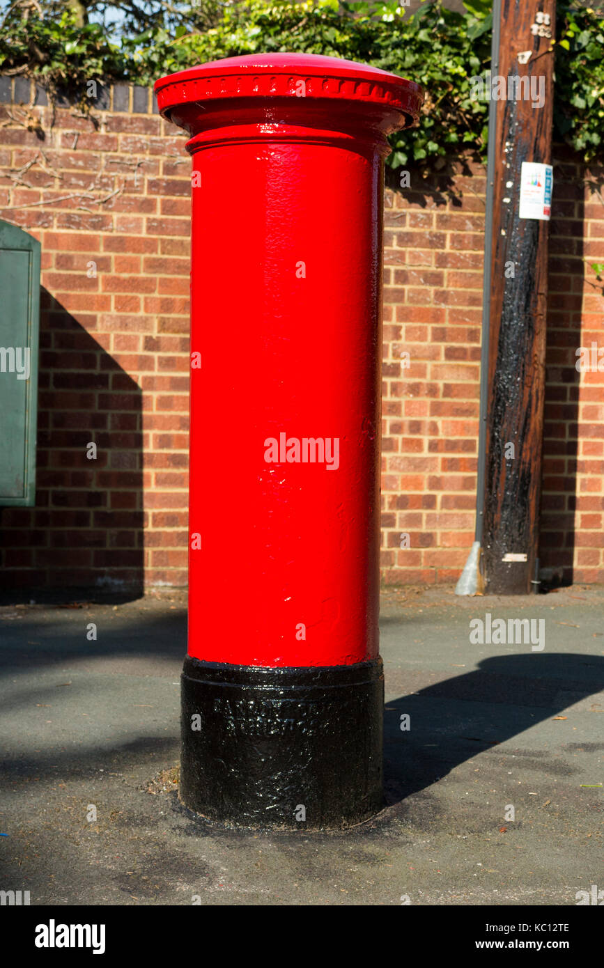 Reverse / obverse / back / rear side view of a B-type pillar box / post ...