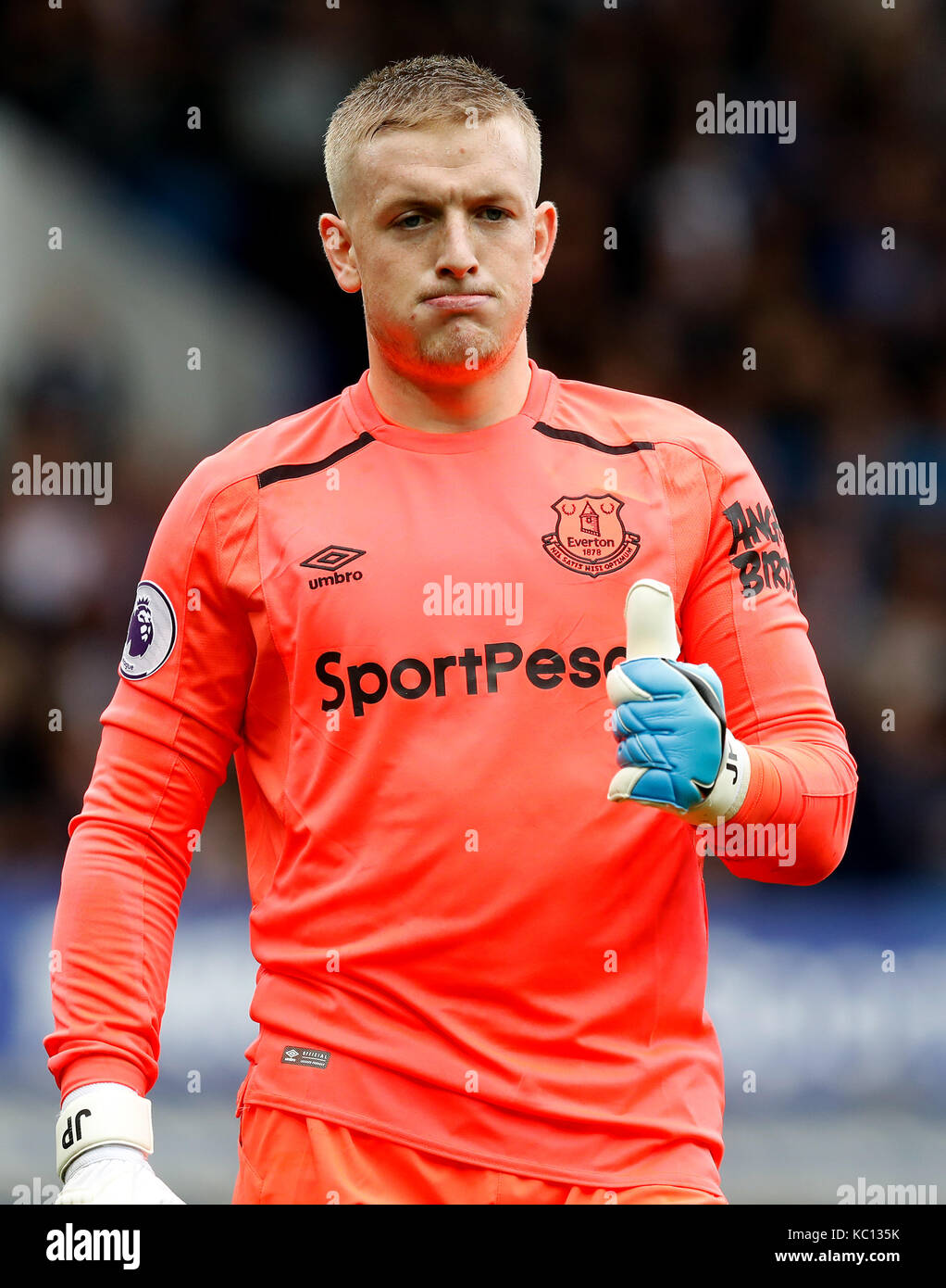Everton goalkeeper Jordan Pickford Stock Photo Alamy