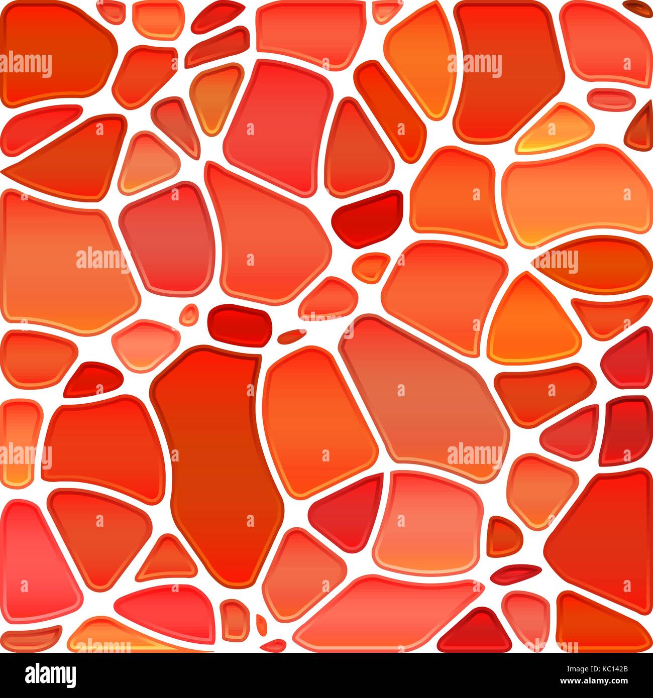 abstract vector stained-glass mosaic background - red circles Stock ...