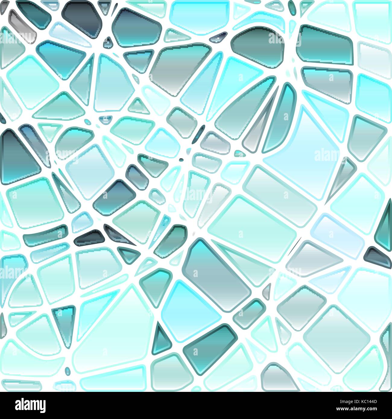 abstract vector stained-glass mosaic background - light blue Stock ...