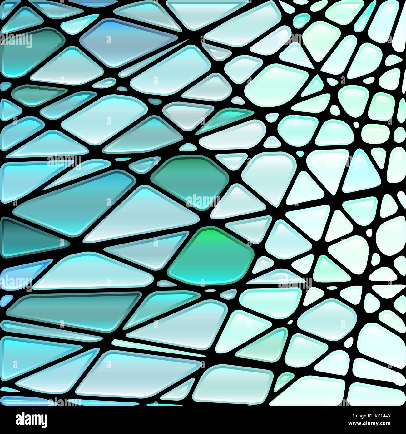 abstract vector stained-glass mosaic background - light blue Stock ...