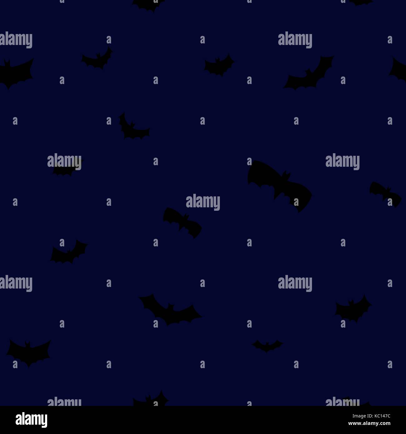 vector black flying bats silhouettes seamless pattern Stock Vector ...