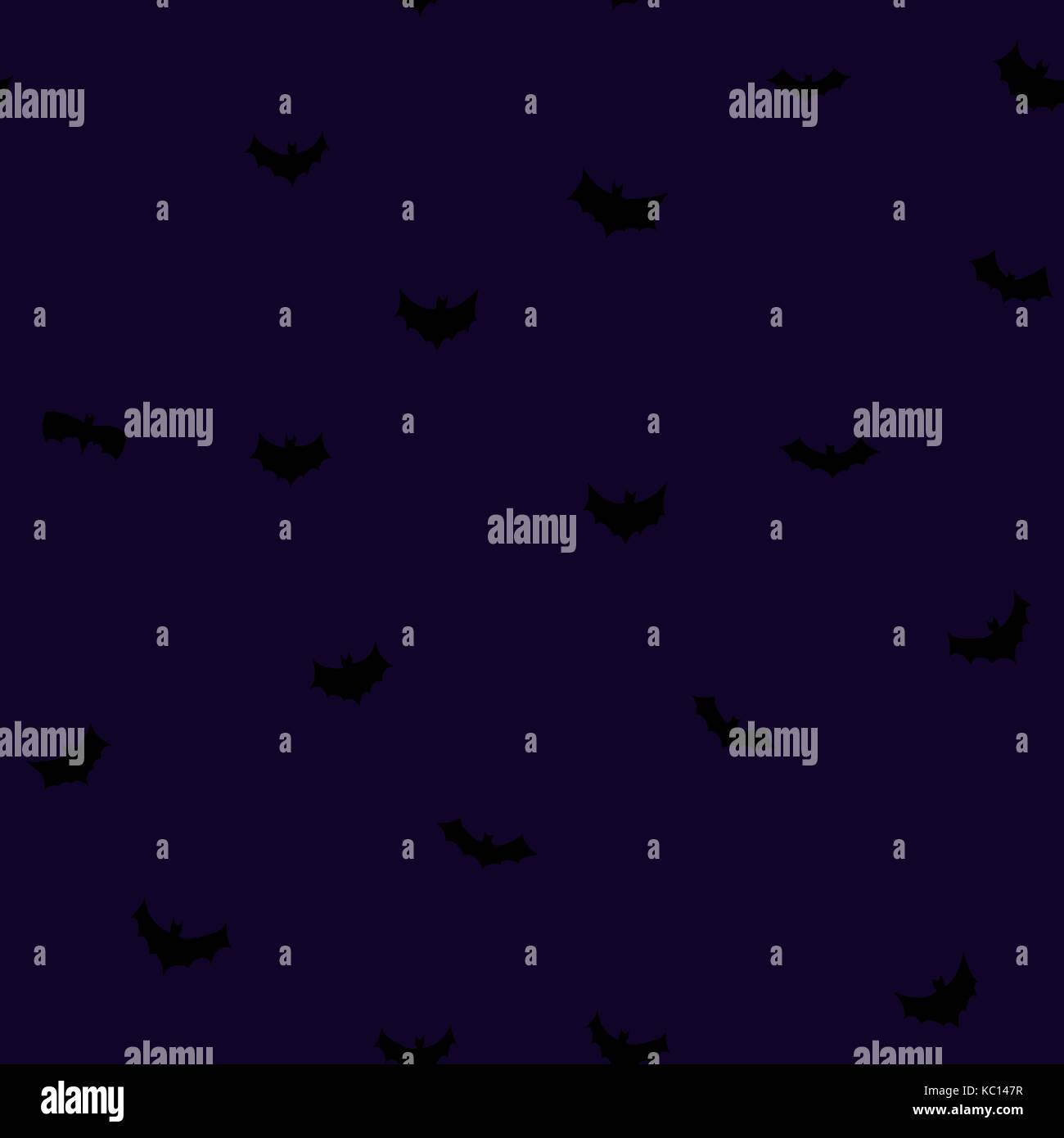 vector black flying bats silhouettes seamless pattern Stock Vector ...