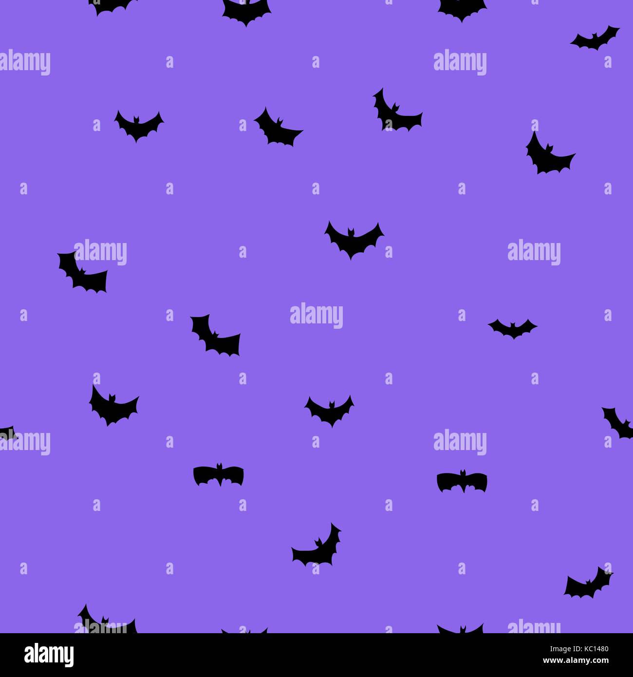 vector black flying bats silhouettes seamless pattern Stock Vector ...